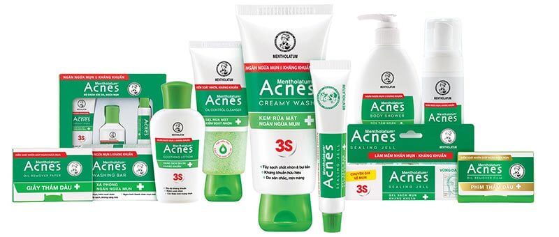 bộ sản phẩm trị mụn acnes 3s vượt trội sạch mụn, an toàn cho da