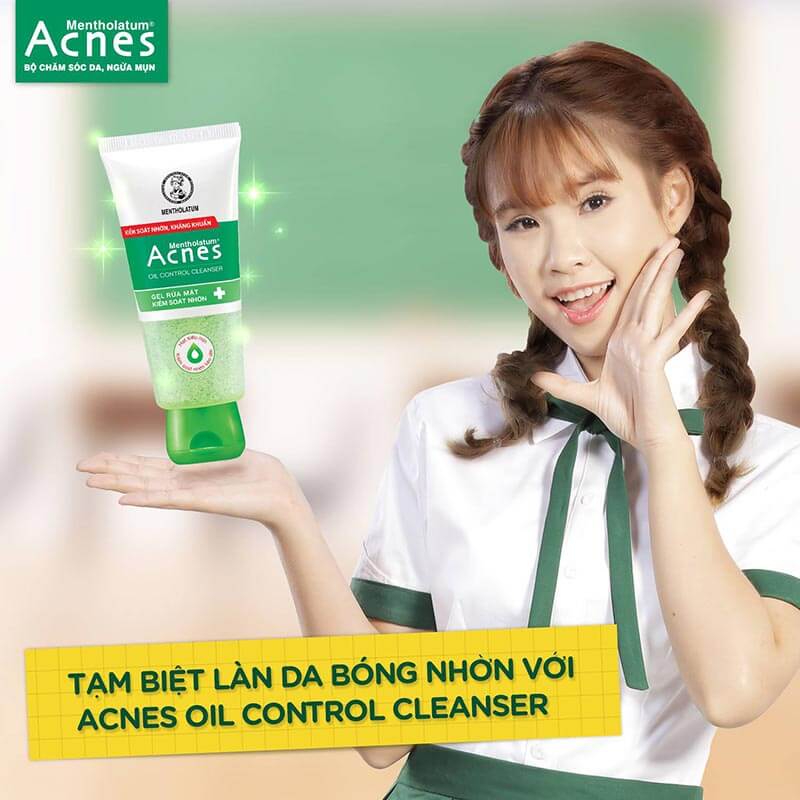 sữa rửa mặt acnes oil control cleanser dành cho da nhờn, trị sạch mụn tuổi dậy thì