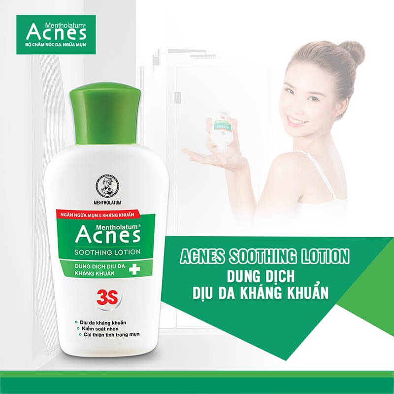 Acnes Soothing Lotion -sản phẩm trị mụn an toàn cho da dầu