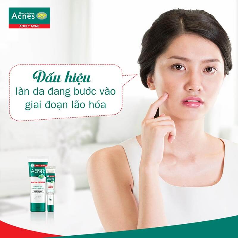 bộ đôi acnes 25+ chăm sóc da 25 tuổi trở đi tránh lão hóa và dẫn đến tình trạng mụn tuổi trưởng thành khó điều trị