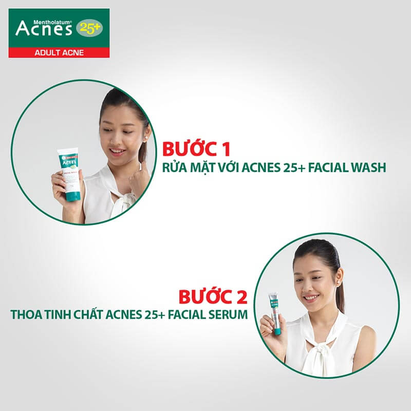 Cách sử dụng bộ đôi sản phẩm 25+ cùng chuyên gia Acnes 