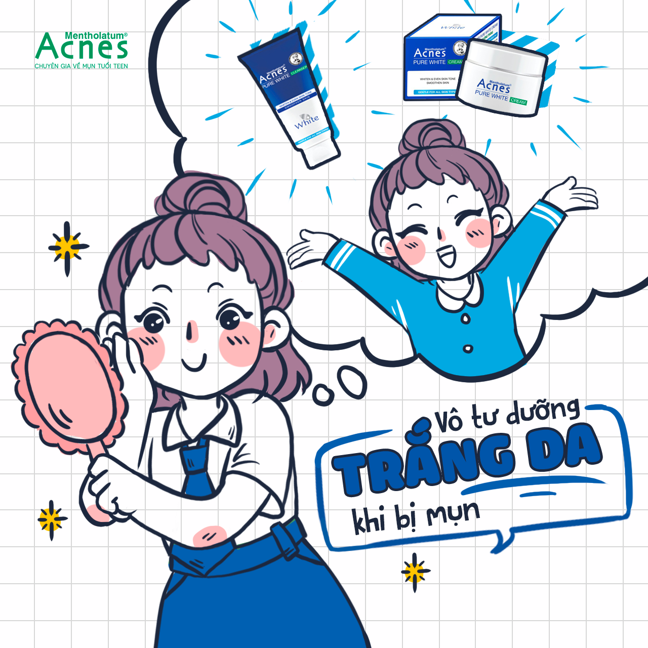 Acnes Pure White Cream là một gợi ý hoàn hảo