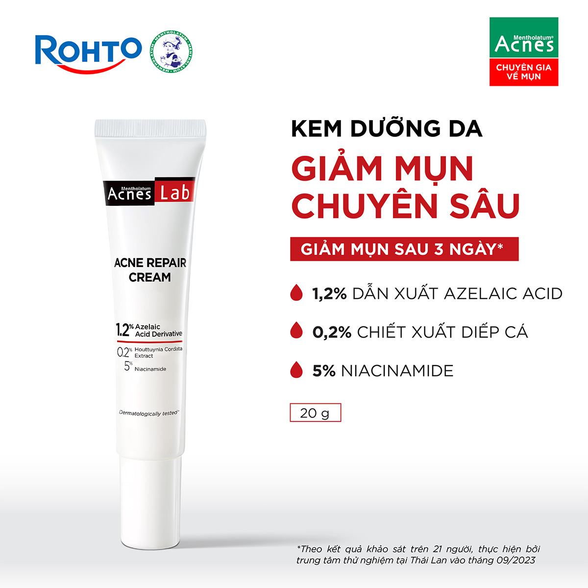 Mentholatum Acnes Lab Acne Repair Cream - Ảnh 3