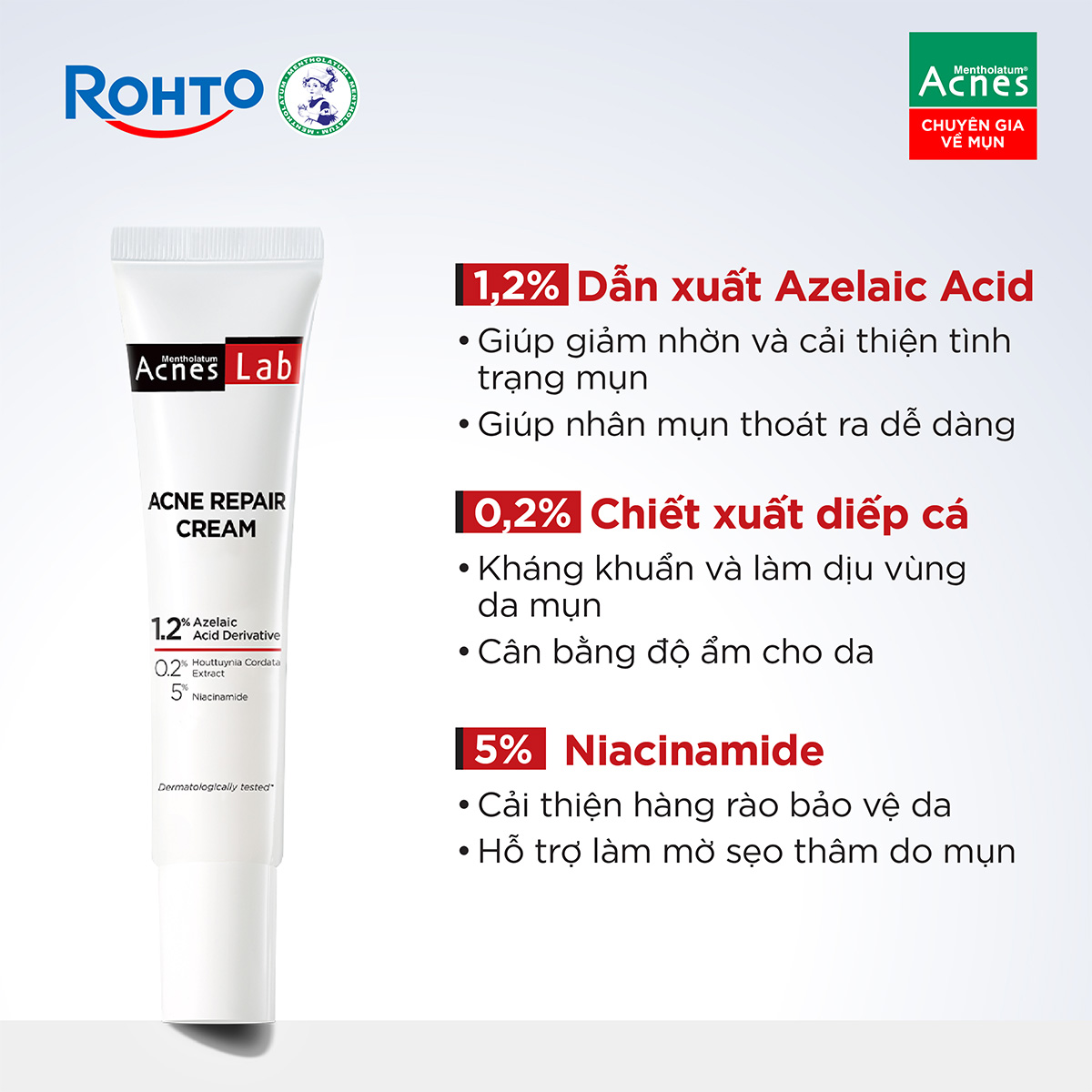 Mentholatum Acnes Lab Acne Repair Cream - Ảnh 4