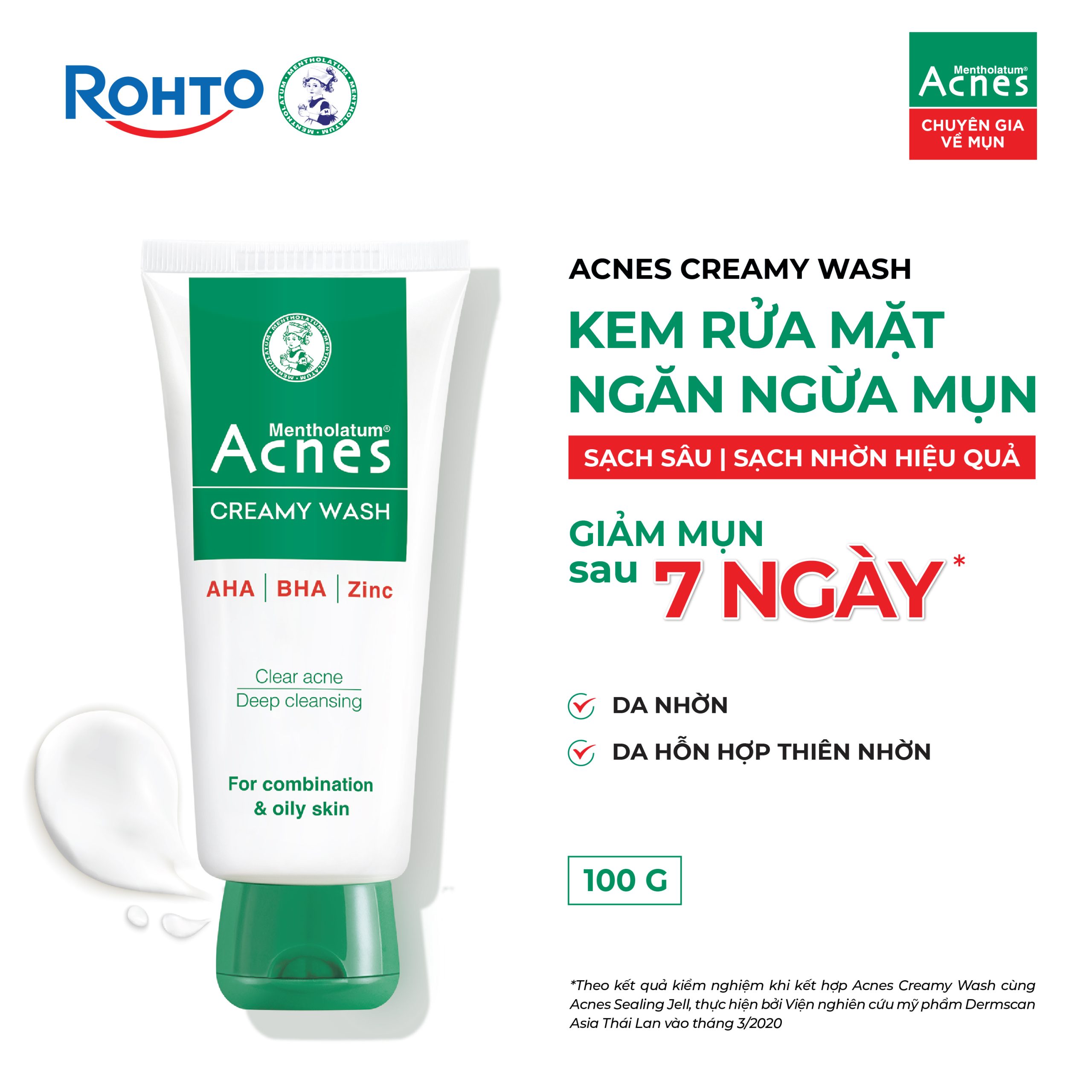 Mentholatum Acnes Creamy Wash - Ảnh 3