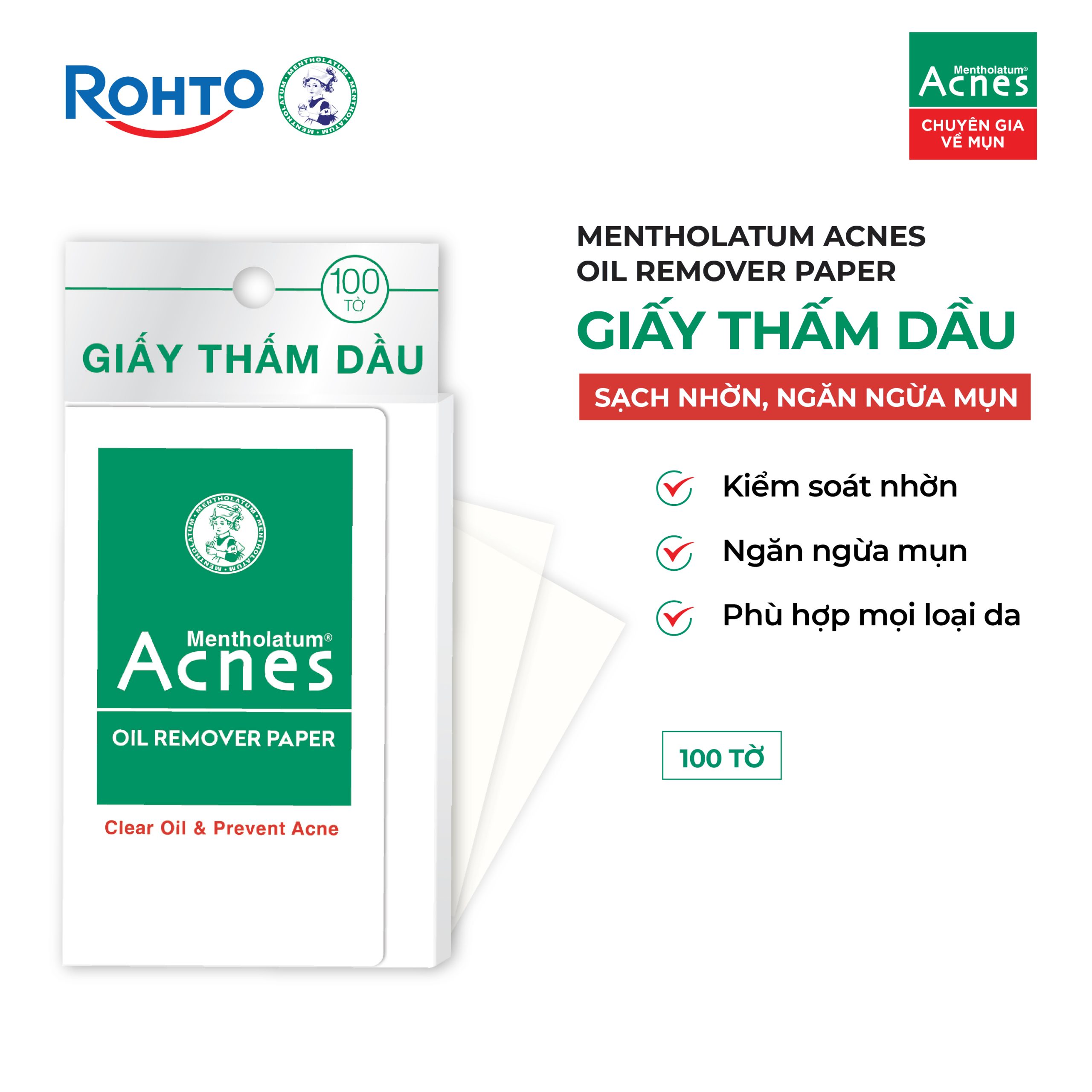 Mentholatum Acnes Oil Remover Paper - Ảnh 3