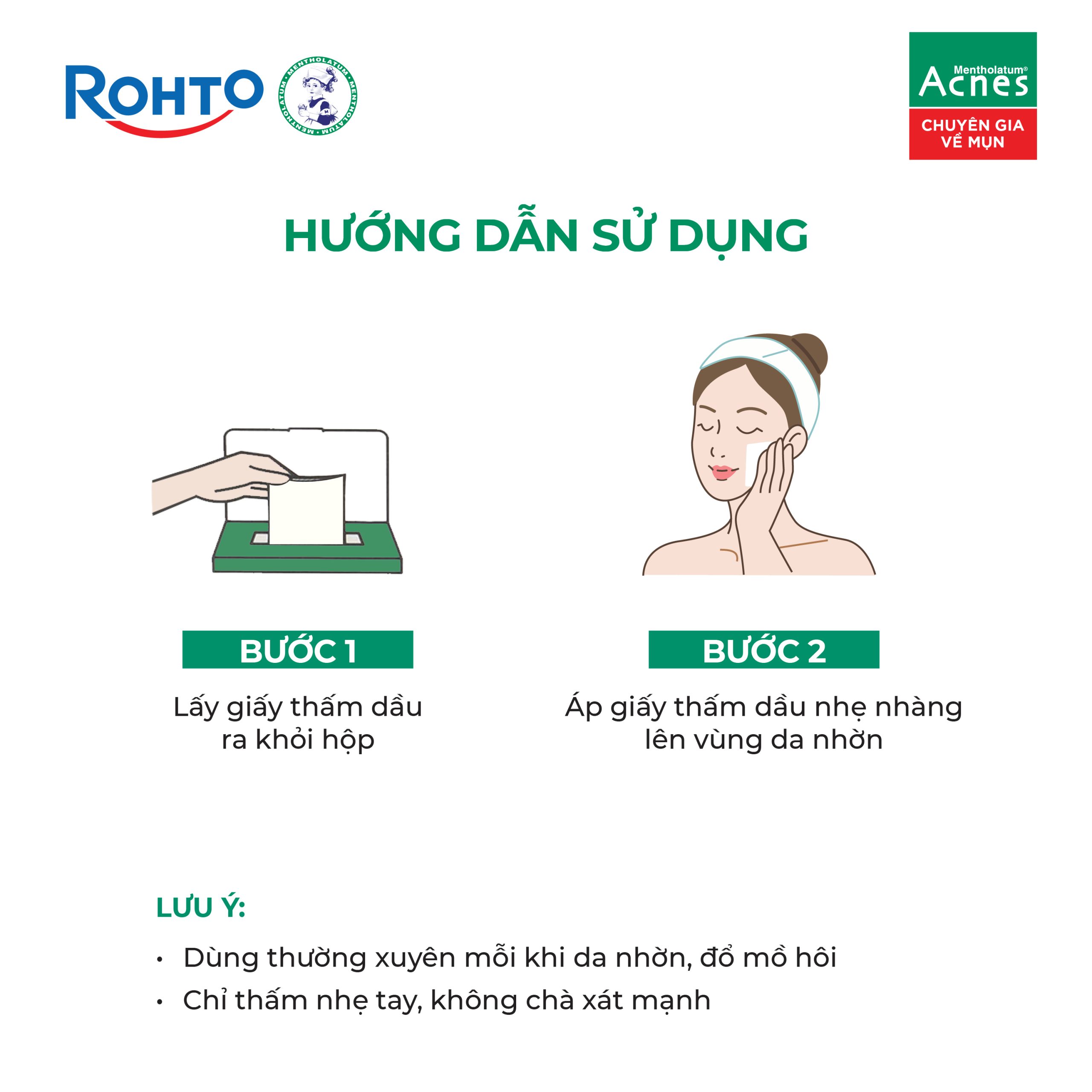 Mentholatum Acnes Green Tea Oil Remover Paper - Ảnh 6