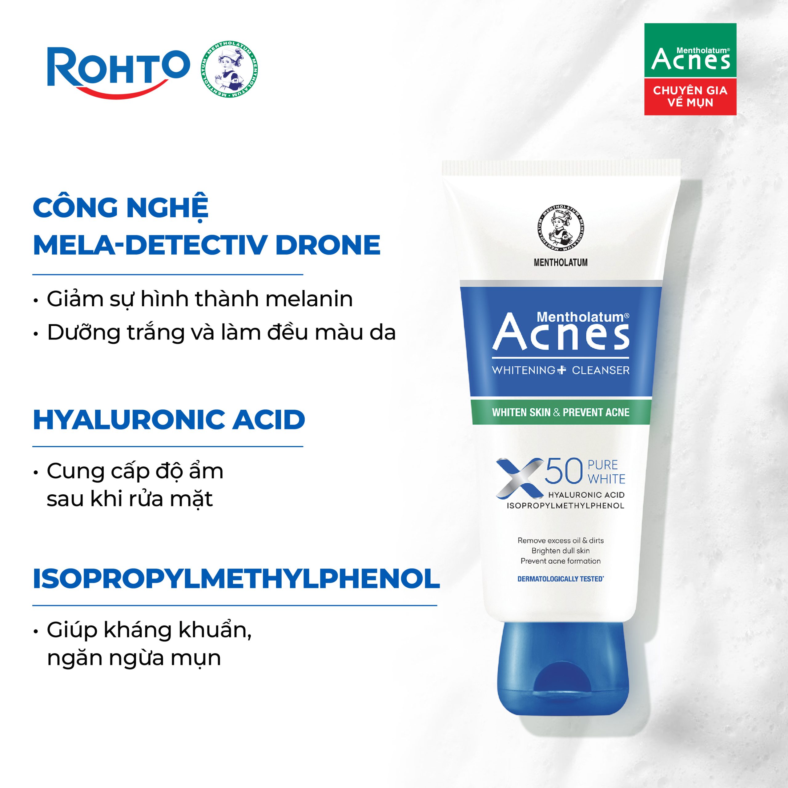 Mentholatum Acnes Whitening + Cleanser - Ảnh 4