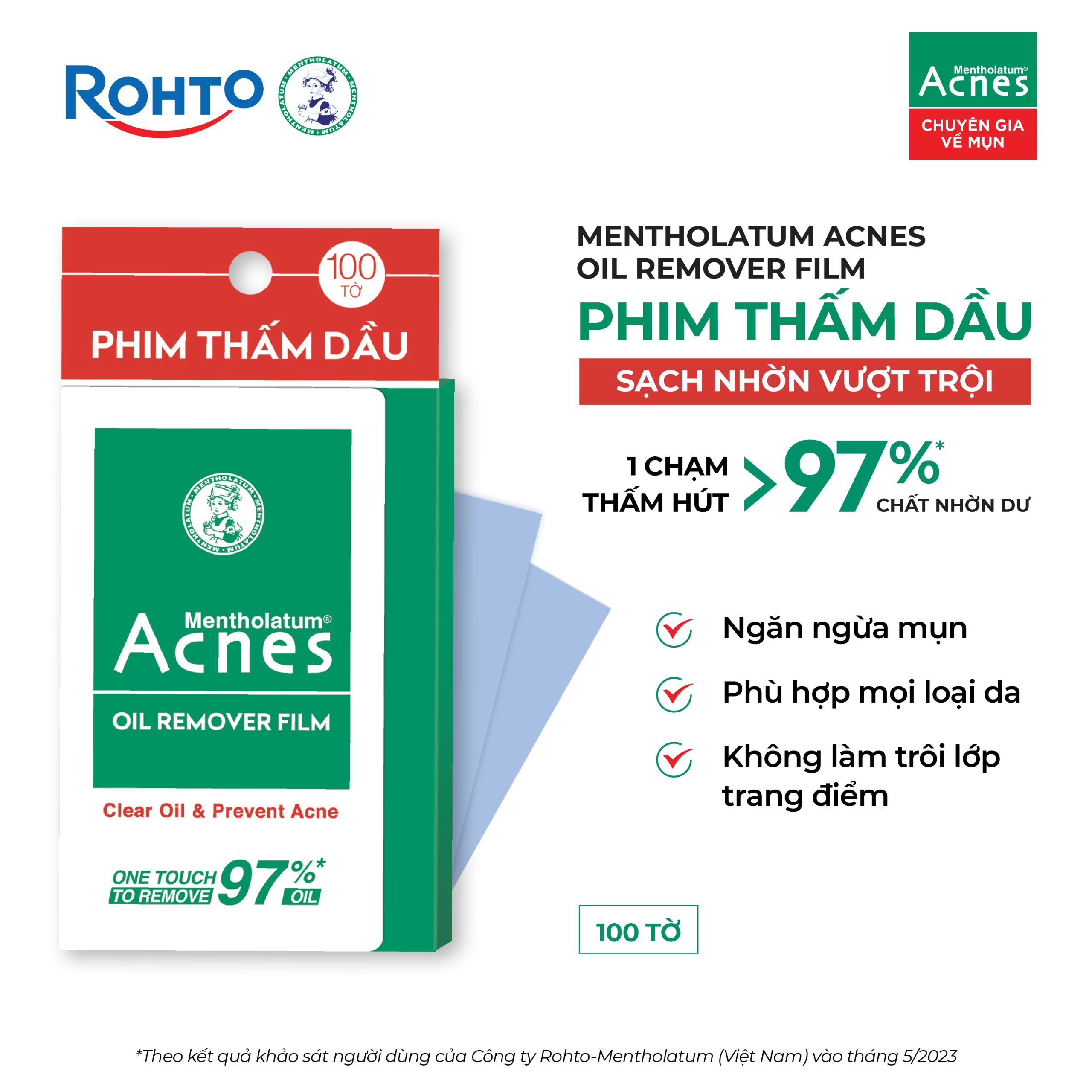 Mentholatum Acnes Oil Remover Film - Ảnh 9